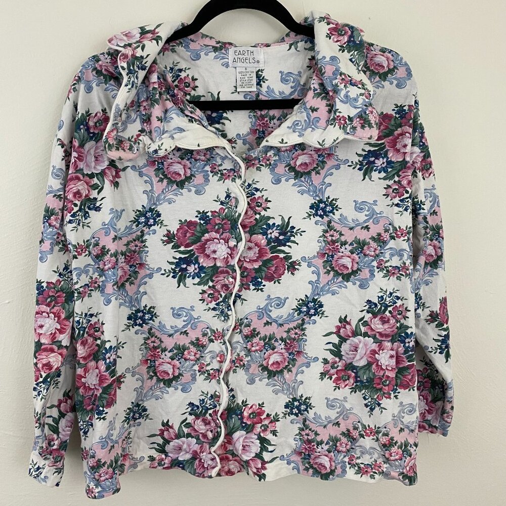 Vintage Earth Angels Floral Button Up Cardigan